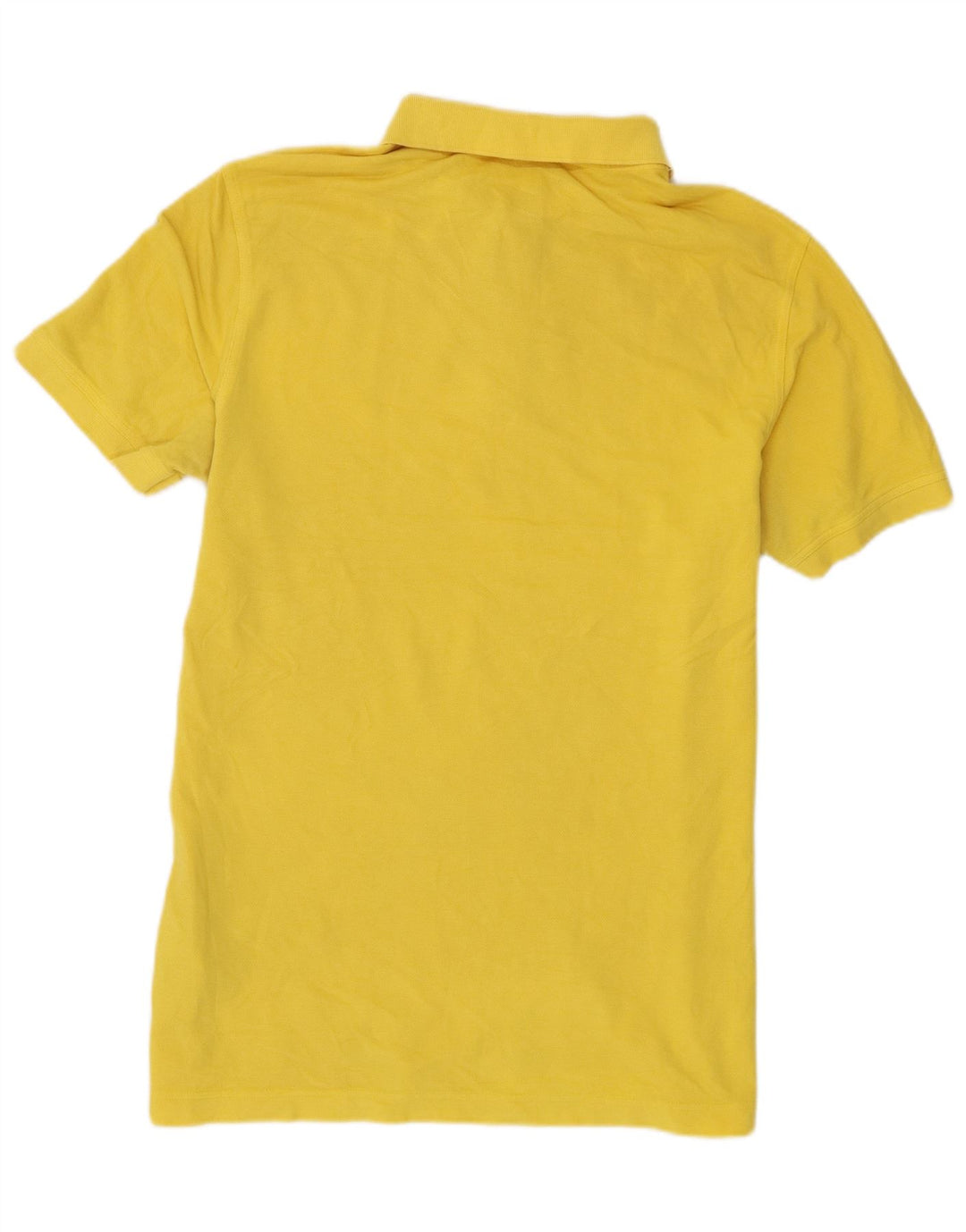 Benetton Mens Polo Shirt XL Yellow Cotton