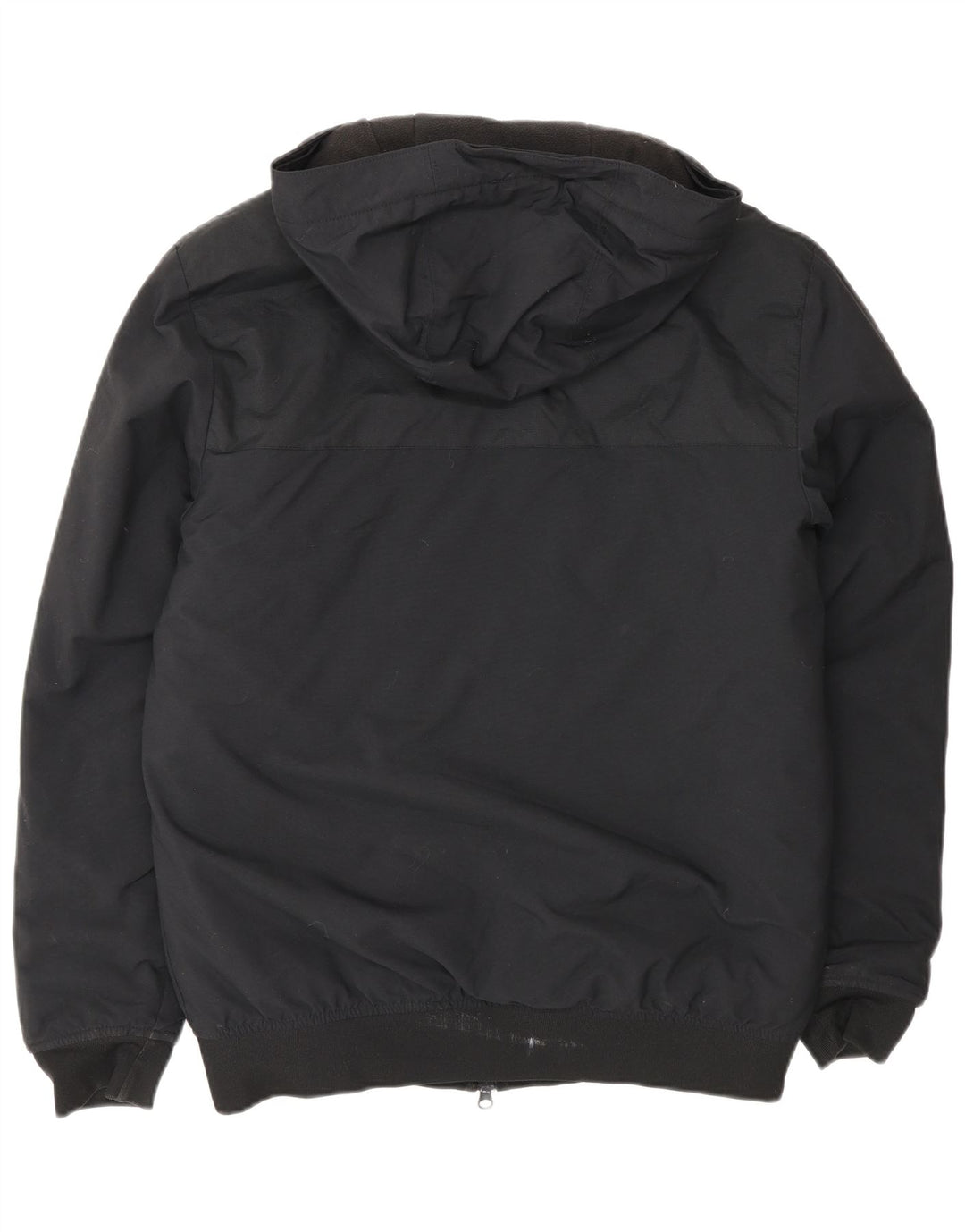 Adidas Mens Hooded Bomber Jacket UK 36 Small Black Polyester