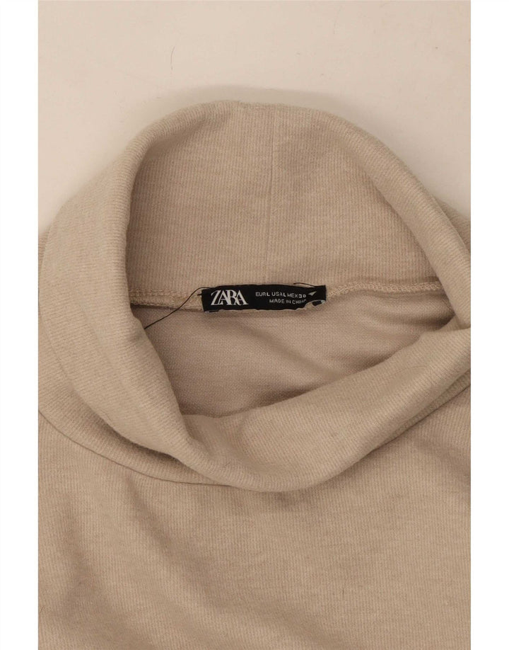Zara Dame Top 3/4 ærmer UK 16 Large Beige