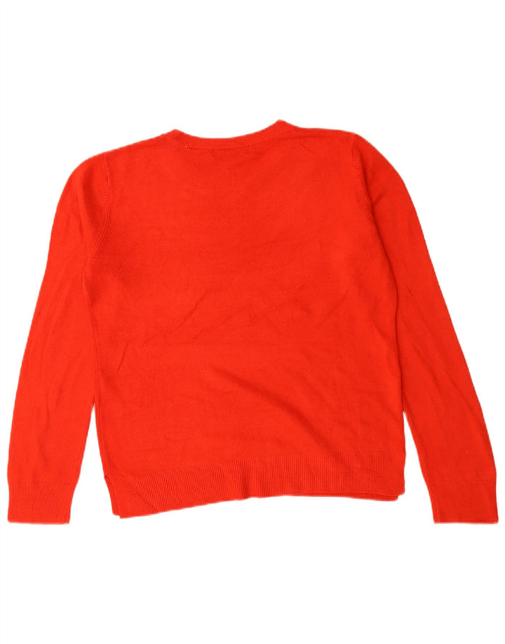Marks & Spencer Womens Crew Neck Jumper Sweater UK 12 Medium Red Acrylic