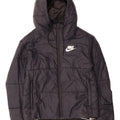 Giacca imbottita con cappuccio Nike da donna UK 10 piccola nera in poliestere