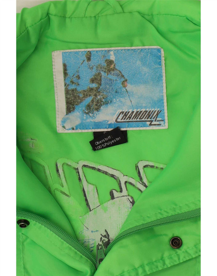 Chamonix Mens Graphic Pullover Ski Jacket Médio Verde Poliéster Esportes