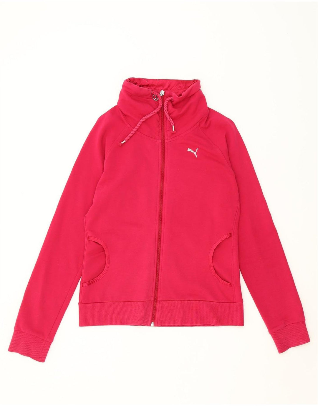 PUMA Womens Tracksuit Top Jacket UK 12 Medium Red Cotton Vintage Puma and Second-Hand Puma from Messina Hembry 
