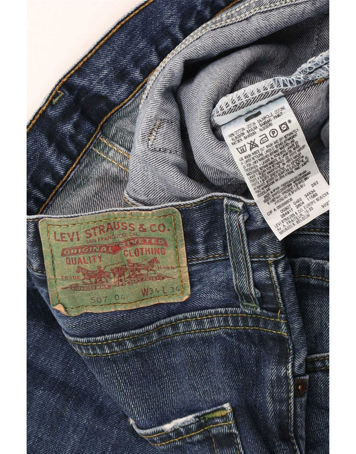 Levi's Herre 507 Bootcut Jeans W34 L34 Blå Bomuld