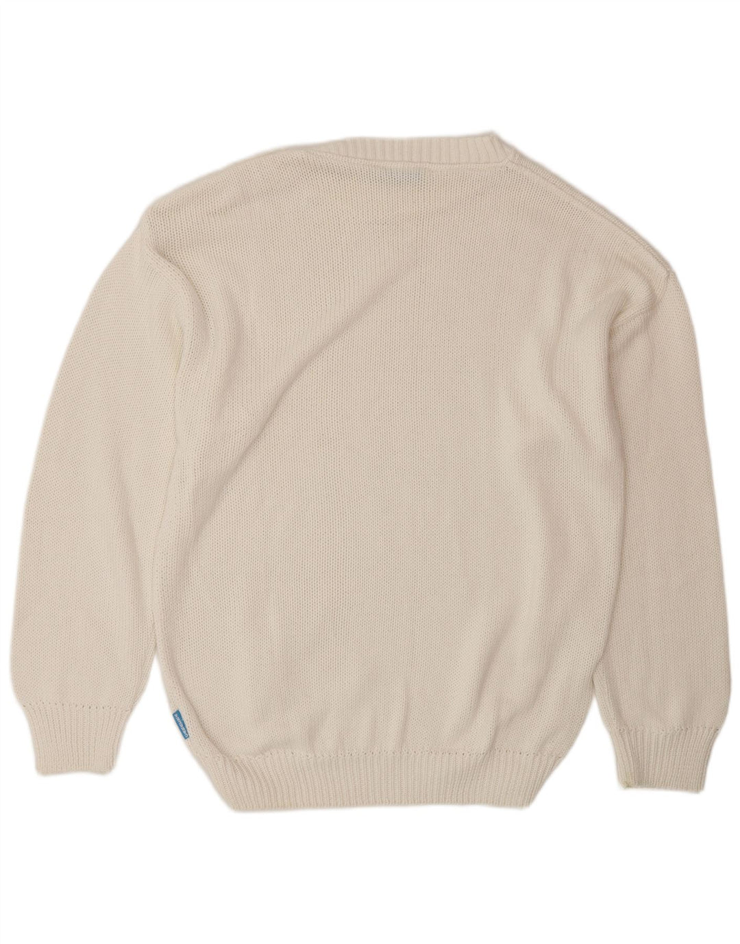Carrera Mens Crew Neck Jumper Sweater XL White Cotton
