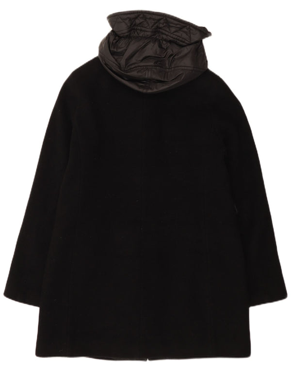 Fay Giacca a vento da donna con cappuccio attiva/disattiva UK 14 Large in lana nera