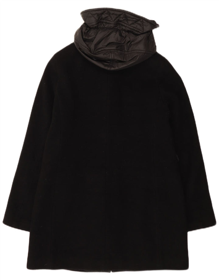 Fay Giacca a vento da donna con cappuccio attiva/disattiva UK 14 Large in lana nera