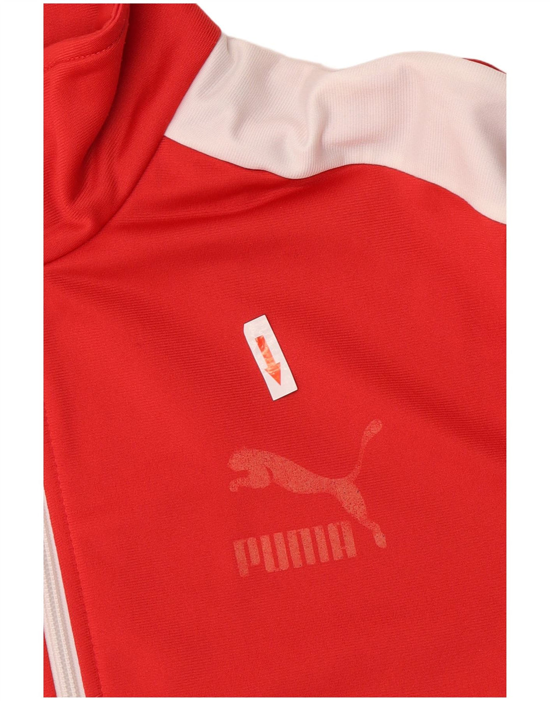 Puma Chaqueta de chándal para hombre con bloques de color rojo medio Poliéster