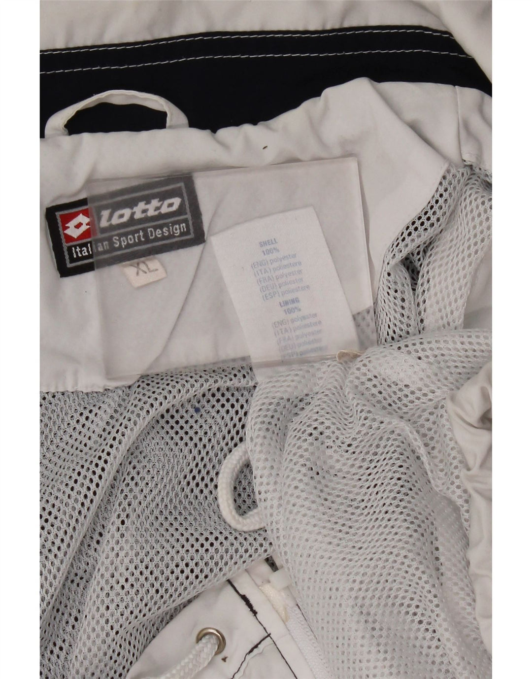 Lotto Hombre Chándal Top Chaqueta XL Blanco Colorblock Poliéster