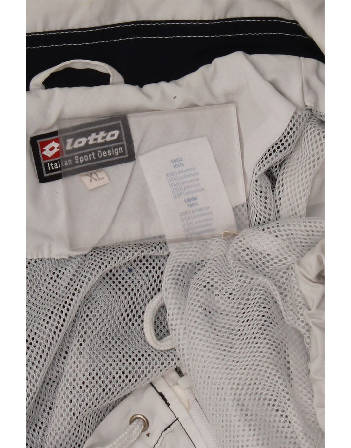 Lotto Hombre Chándal Top Chaqueta XL Blanco Colorblock Poliéster