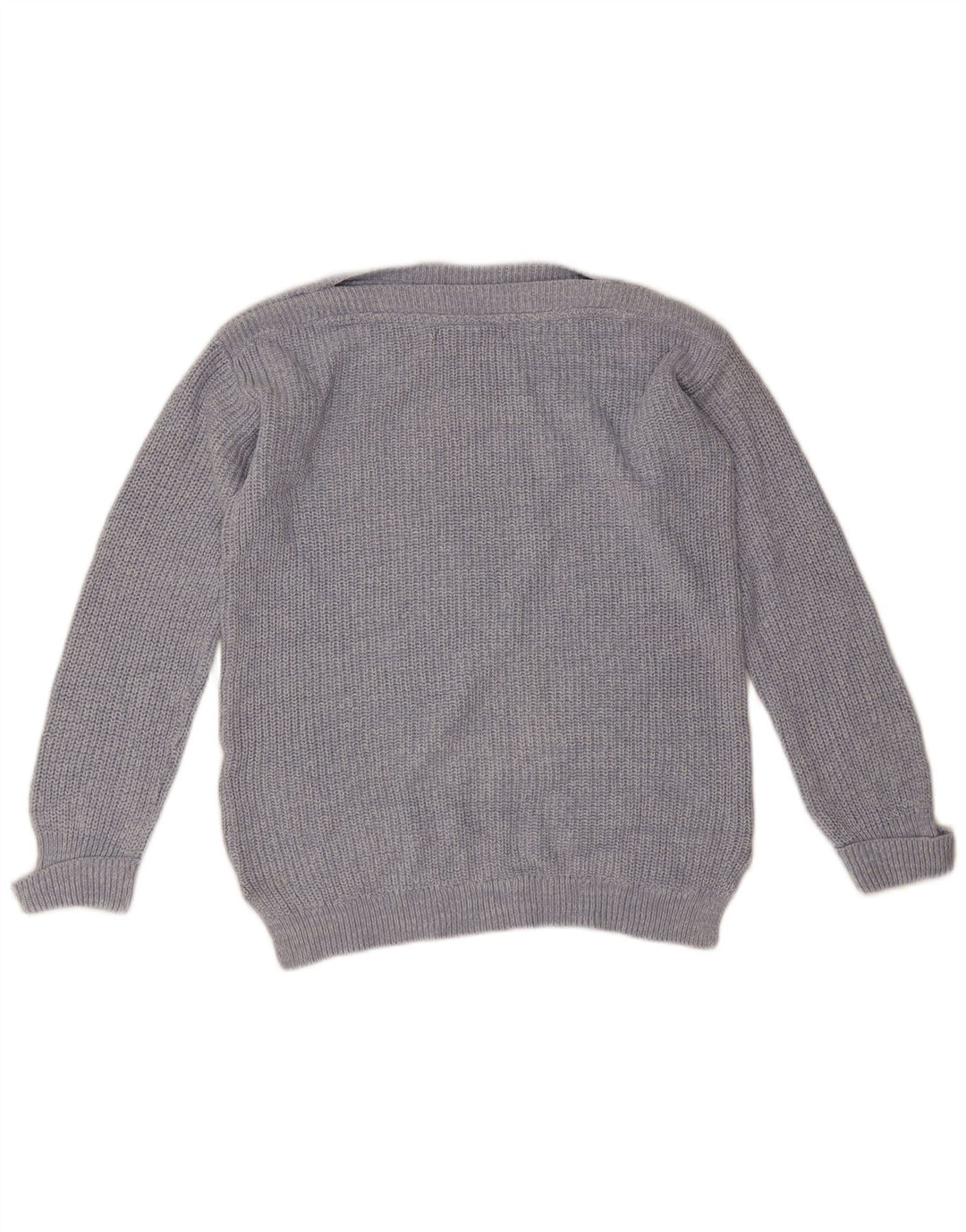 Marks & Spencer Womens Oversized Boat Neck Jumper Sweater UK 10 Small Blue