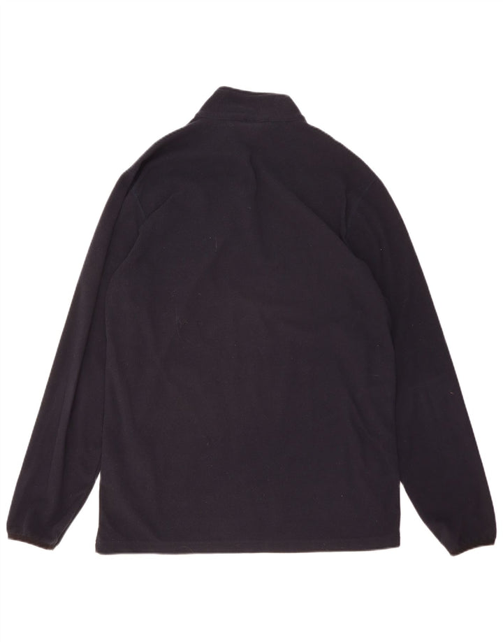 Champion Mens Zip Neck Fleece Jumper 2XL Navy Blue Polyester