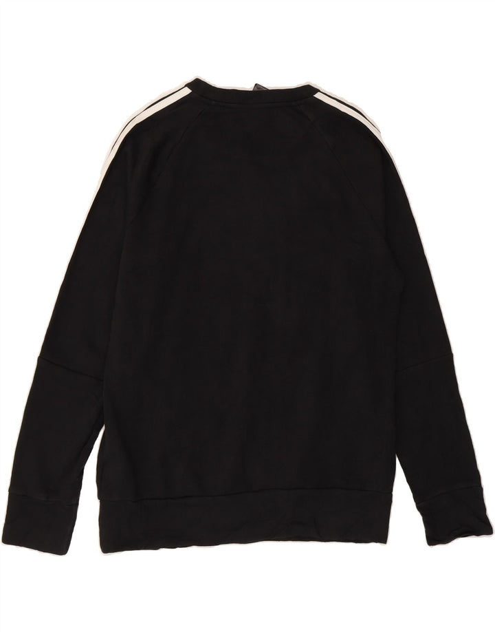 ADIDAS Mens Sweatshirt Jumper UK 12/14 Medium Black Cotton Vintage Adidas and Second-Hand Adidas from Messina Hembry 