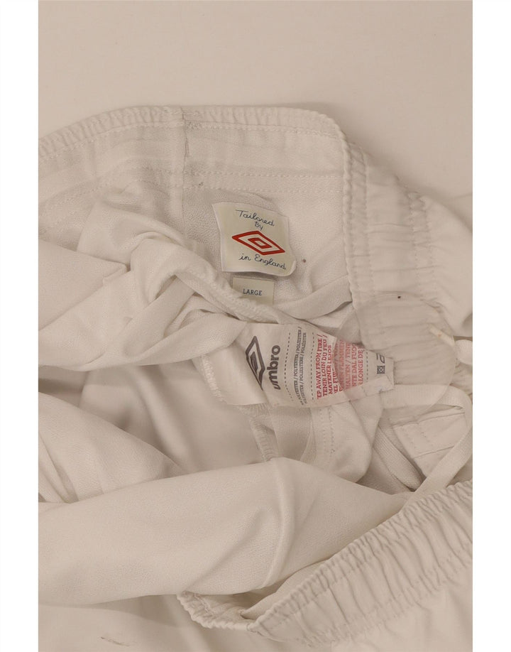 UMBRO Pantaloni scurți sport Anglia pentru bărbați, mari, alb, din poliester