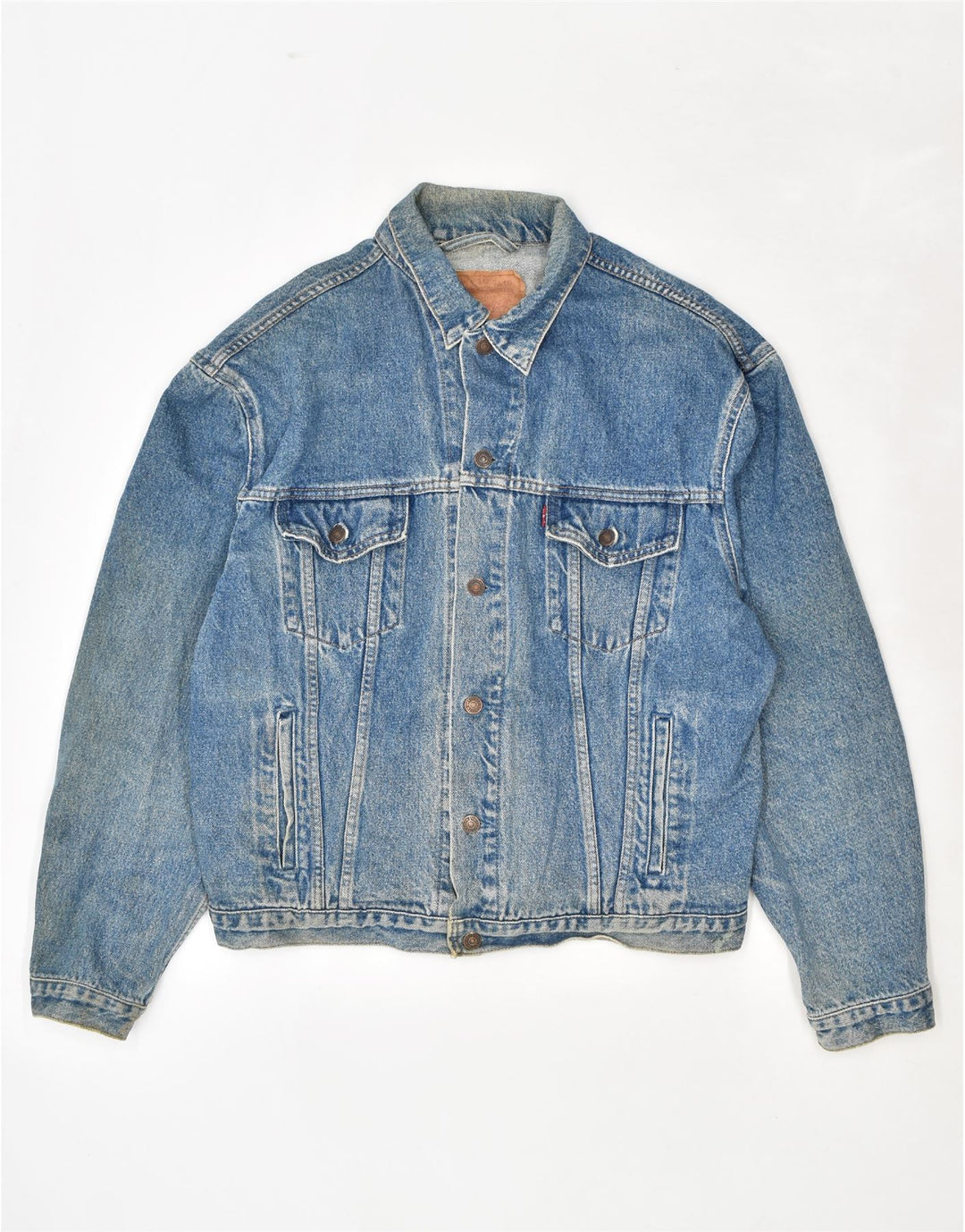 Jaqueta jeans masculina LEVI'S UK 42 XL algodão azul