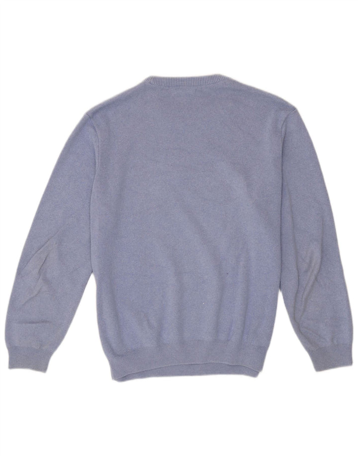 Męski sweter z okrągłym dekoltem Zara, średni niebieski