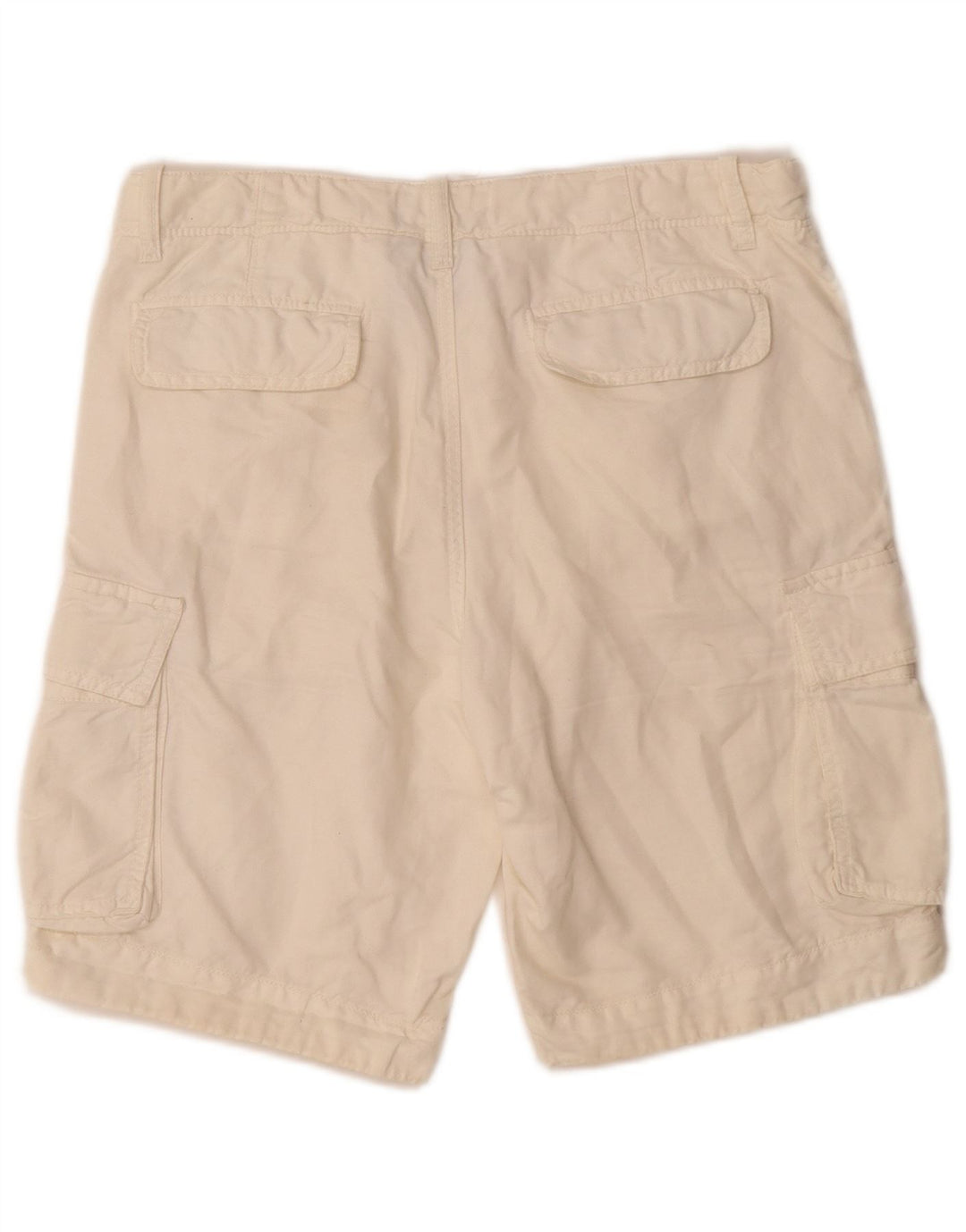 Woolrich Mens Penn-Rich Graphic Cargo Shorts Small W29  Off White Linen