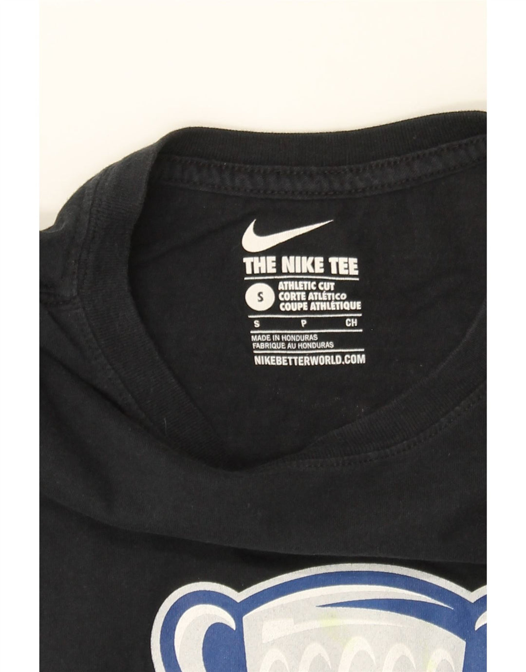 NIKE Mens Graphic T-Shirt Long Sleeve Small Black Cotton Vintage Nike and Second-Hand Nike from Messina Hembry 