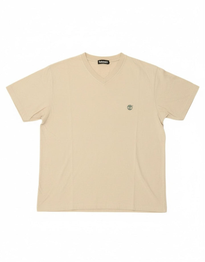 Camiseta masculina TIMBERLAND XL algodão bege