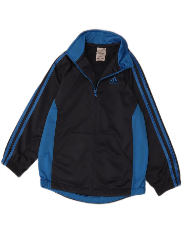 Adidas Drenge Træningsdragt Topjakke 5-6 År Sort Colourblock