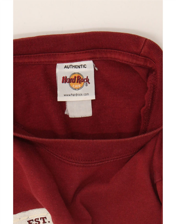 HARD ROCK CAFE Mens Malta Graphic T-Shirt Top Small Red Vintage Hard Rock Cafe and Second-Hand Hard Rock Cafe from Messina Hembry 
