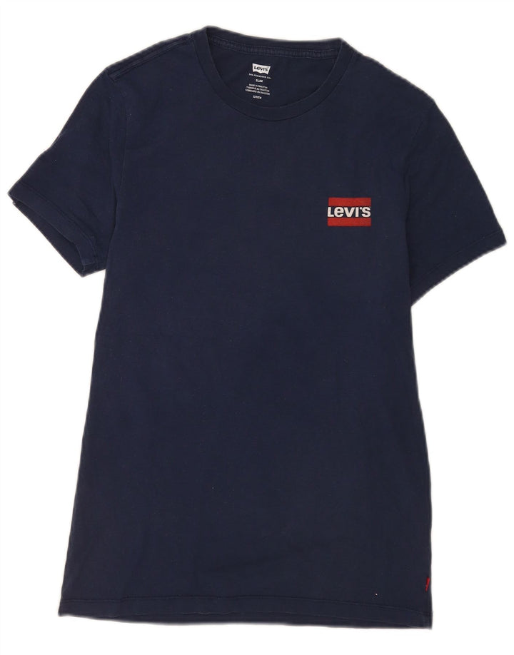 Levi's Mens Slim Fit T-Shirt Top Small Navy Blue Cotton