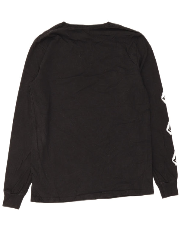 Volcom Mens Graphic Top Long Sleeve Small Black Cotton