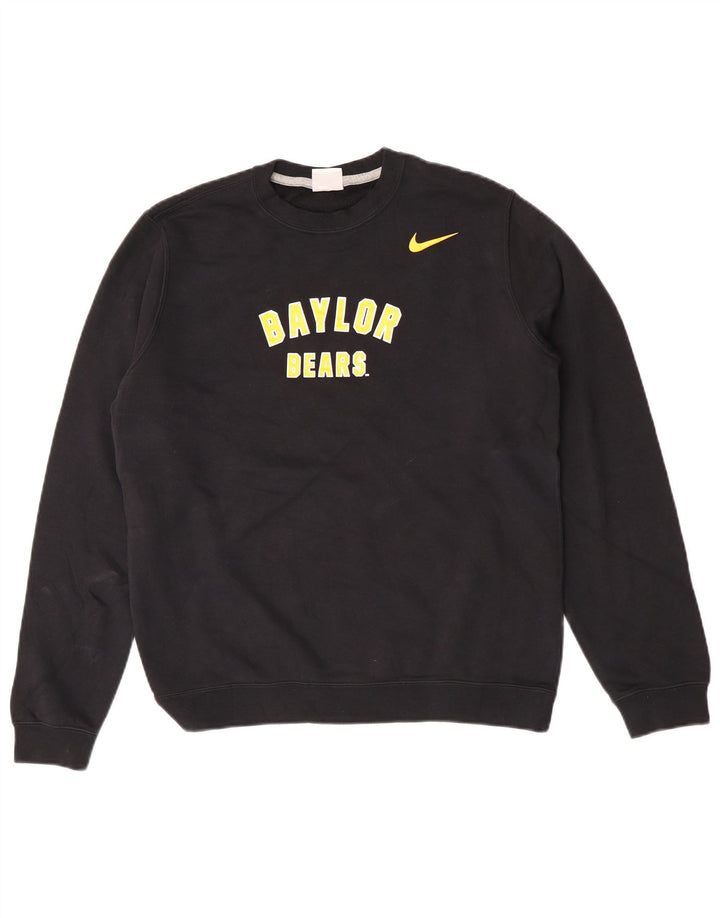Nike Herre Baylor Bears Grafisk Sweatshirt Jumper Lille sort bomuld