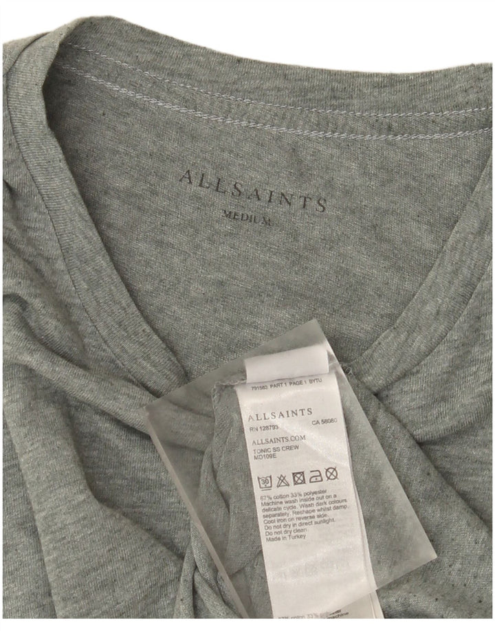 All Saints Herre T-Shirt Top Medium Grøn Bomuld