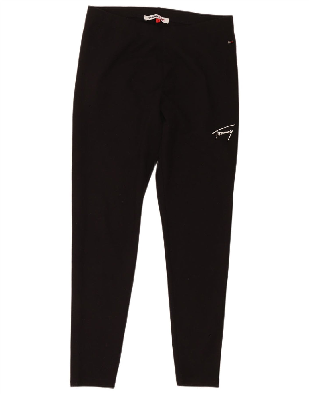 Legginsy damskie Tommy Hilfiger UK 16, duże, czarne, poliestrowe