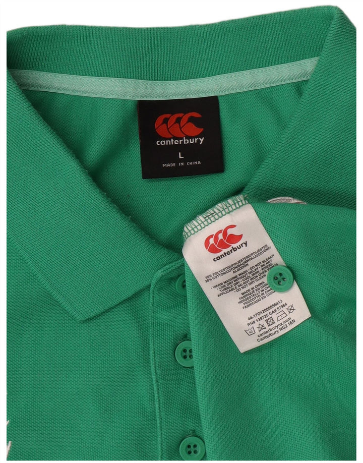 Canterbury Mens IRFU Polo Shirt Large Green Polyester