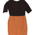 VINTAGE Womens Sheath Dress UK 12 Medium Black Colourblock Vintage Vintage and Second-Hand Vintage from Messina Hembry 