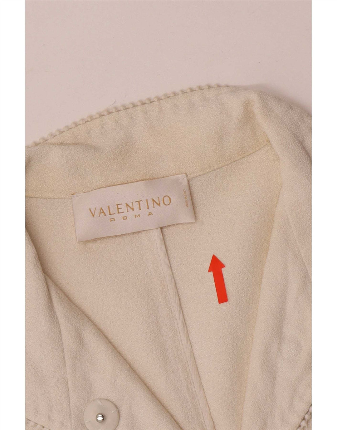 Valentino Γυναικείο Μπουφάν Blazer Crop 1 Button IT 44 Medium Off White Βαμβακερό