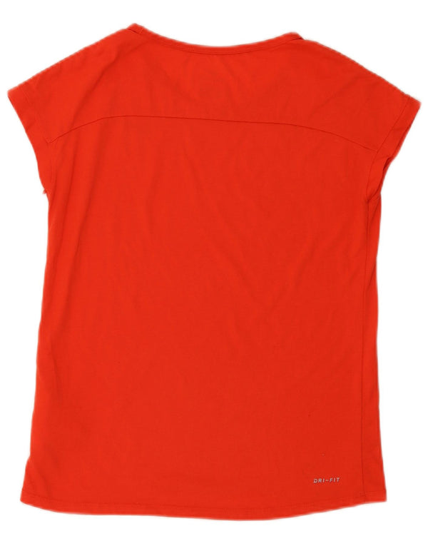 Nike Girls Dri Fit T-Shirt Top 13-14 år XL Orange Polyester