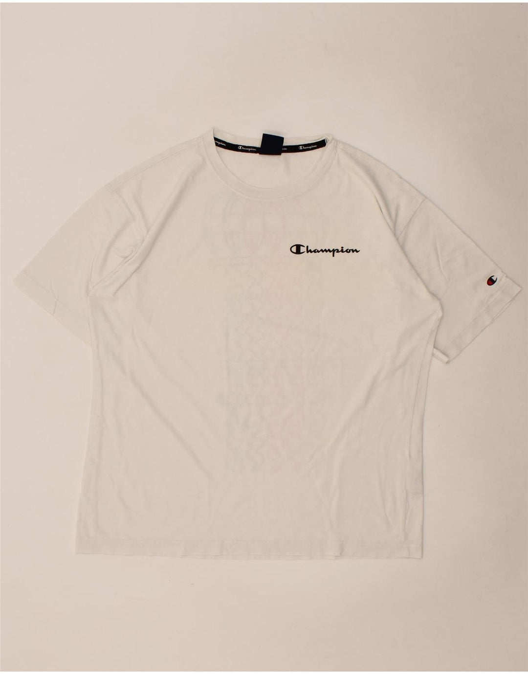 CHAMPION Mens Graphic T-Shirt Top Large White Cotton Vintage Champion and Second-Hand Champion from Messina Hembry 