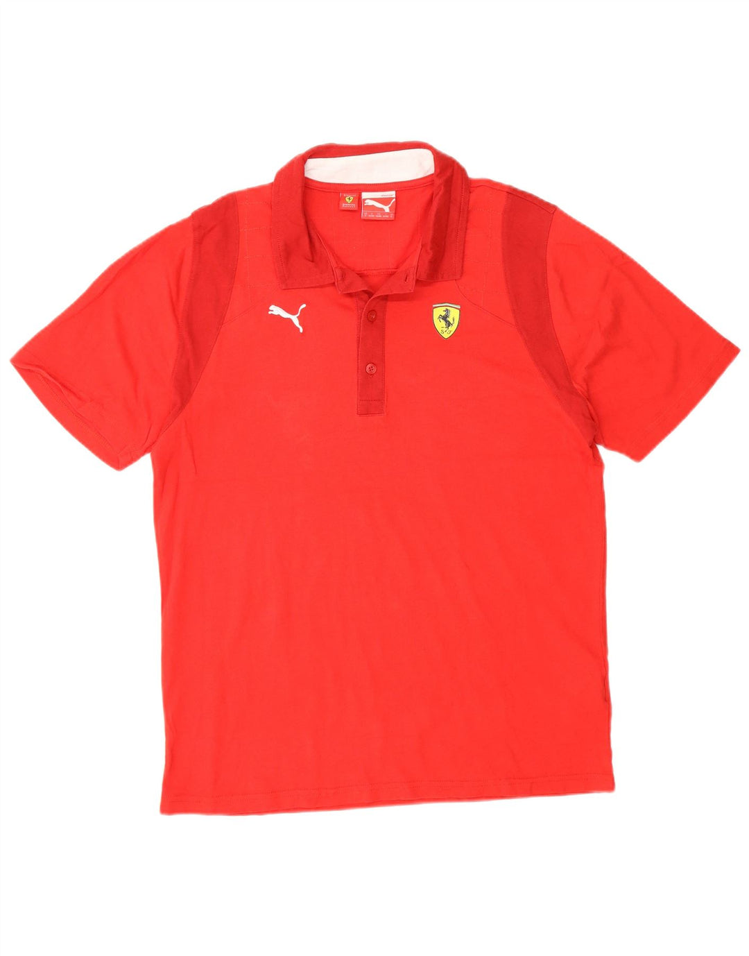 Puma Mens Ferrari Polo Shirt Small Red Cotton