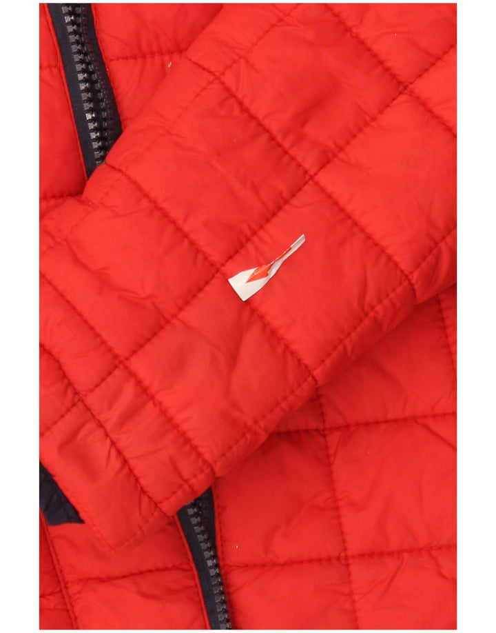 Superdry Damen Wattierte Jacke UK 14 Großes rotes Nylon