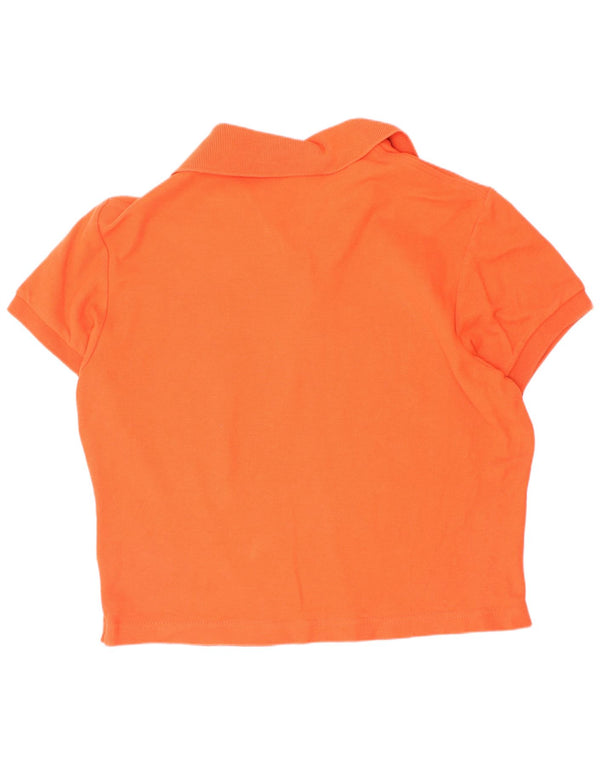 Fila Dame Crop Polo Shirt IT 44 Medium Orange