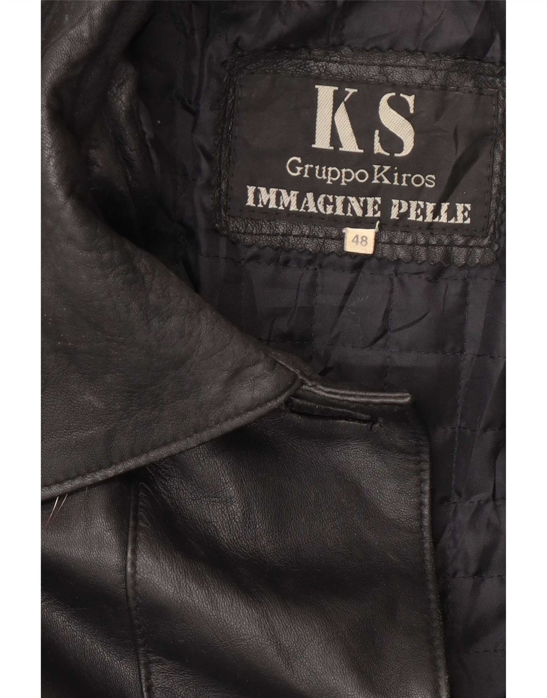 Kiros Womens Hooded Oversized Leather Coat IT 48 XL Black