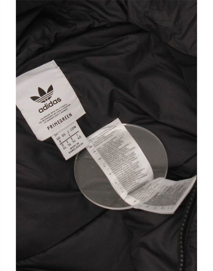 Giacca imbottita con cappuccio da donna Adidas UK 8 Small poliestere nero
