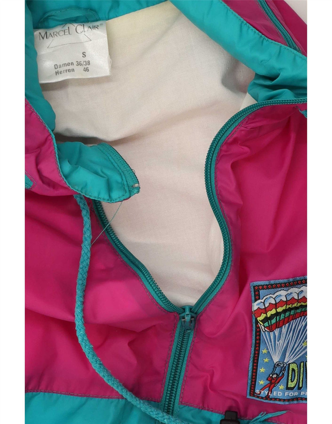 Marcel Clair Herren-Regenjacke UK 36 Small Mehrfarbiger Farbblock
