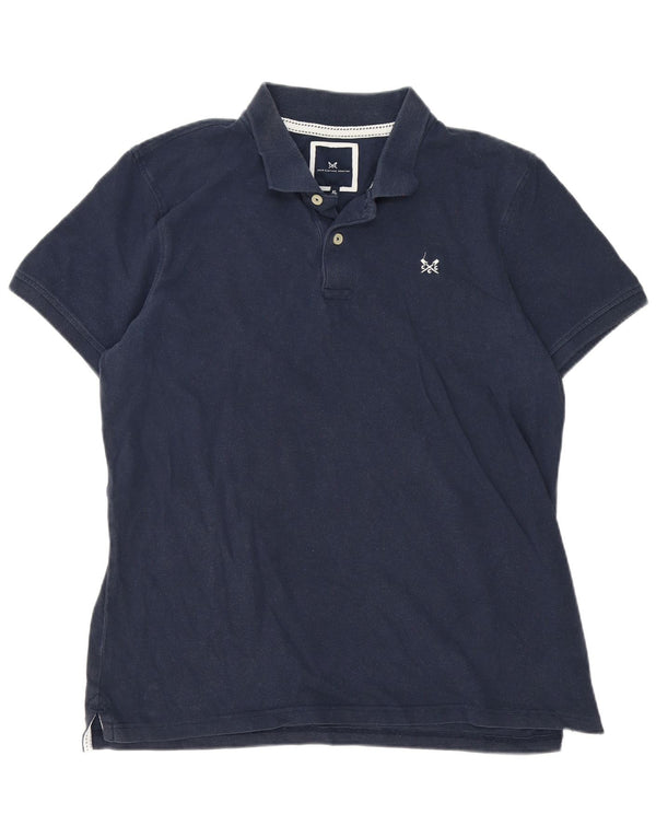 Crew Clothing Mens Polo Shirt XL Navy Blue Cotton