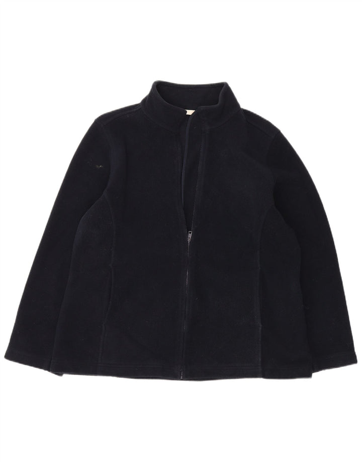 Marks & Spencer Womens Fleece Jacket UK 18 XL Navy Blue Polyester