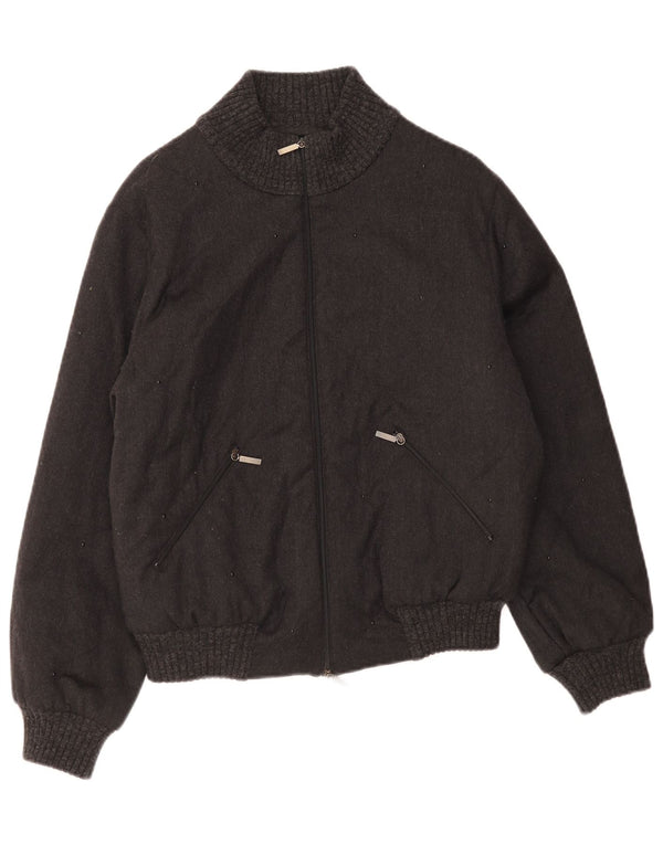 Bomber Oversize Donna Giorgio Grati IT 40 Small Nero Lana