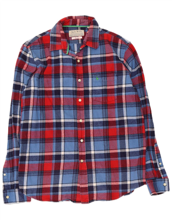 Jack Wills Chemise en flanelle pour homme Petit coton à carreaux multicolore