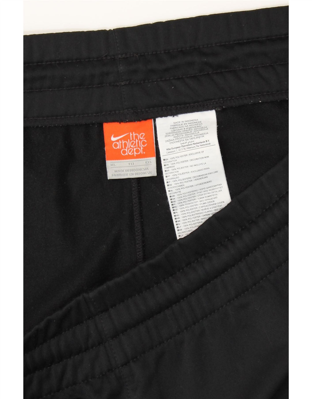 NIKE Mens Tracksuit Trousers Joggers XL Black Polyester