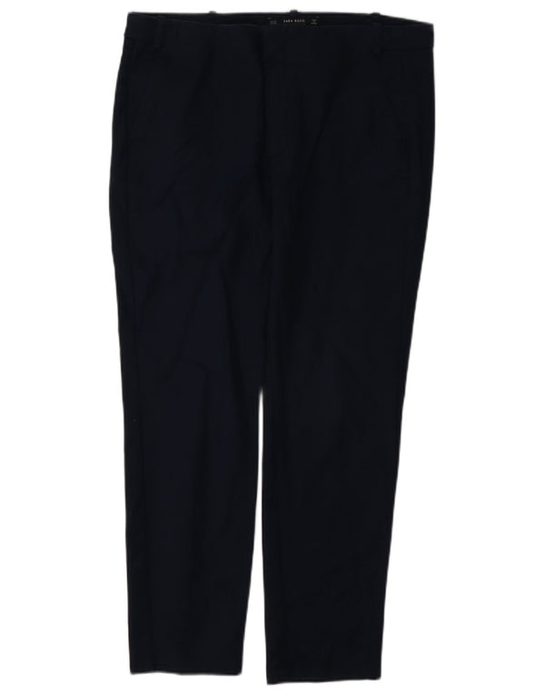 Женские узкие брюки-чиносы Zara EU 40 Medium W30 L27 Темно-синие, хлопок
