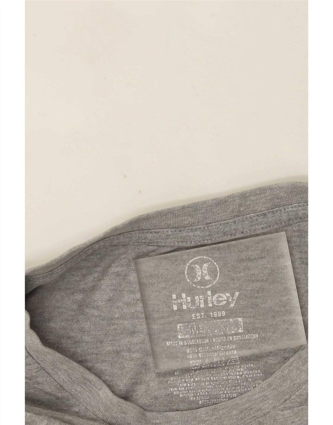 T-shirt grafica da uomo Hurley Top grigio medio chiazzato