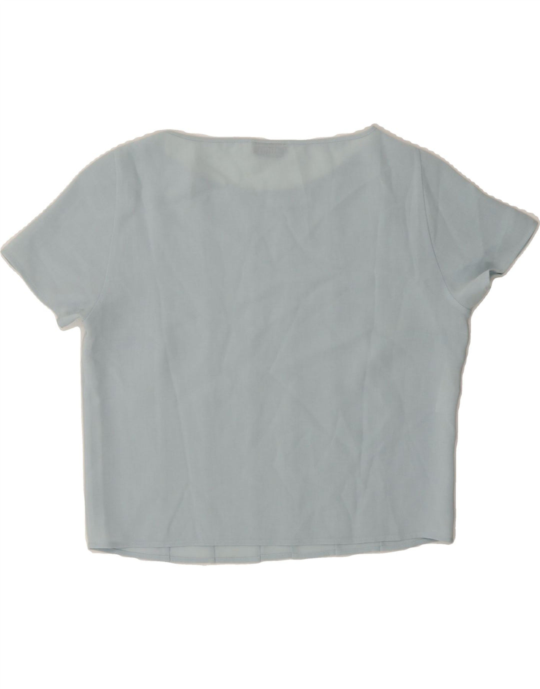 MARELLA Womens Crop Blouse Top UK 14 Large Blue Polyester Vintage Marella and Second-Hand Marella from Messina Hembry 