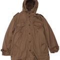 vintage Homme Manteau à capuche UK 42 XL Marron Polyester